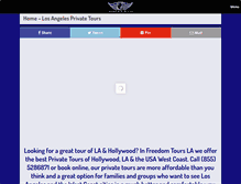 Tablet Screenshot of freedomtoursla.com